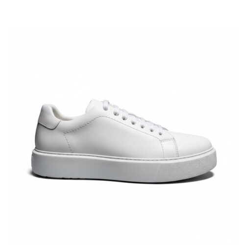BasketBla1 232 BASKET EN VRAI CUIR BLANC